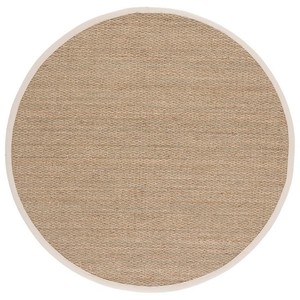 Round Natural Jute Area Rug Solid Color Flat Weave Non <b>Slip</b> Living Room Floor <b>Mat</b> Coastal Style - Product Image 5
