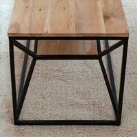 Table basse Vandana Aston Ultra à double niveau en bois d'acacia