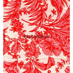 Tissu tissé artisanal indien Sanganeri 100 % coton, imprimé au bloc, écologique, respirant, séchage rapide, léger, pour filles - Vente en gros - Product Image 5