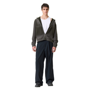 Sweat à capuche zippé pour homme de haute qualité, respirant, avec design effet soleil délavé, broderie personnalisée et teinture unie pour l'hiver - Product Image 2