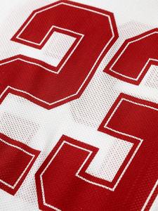 Envío Rápido, Camiseta Deportiva Unisex Roja y Blanca de Malla Oversize con Número Personalizado, Proveedor de Ropa Urbana - Product Image 2