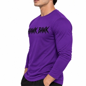 <b>Men</b> <b>Long</b> <b>Sleeve</b> Casual <b>T</b> <b>Shirt</b> With Crew Neck Slim Fit Quick Dry Jersey Print Casual Wear Comfortable Body Fit <b>T</b> <b>Shirt</b> - Product Image 3