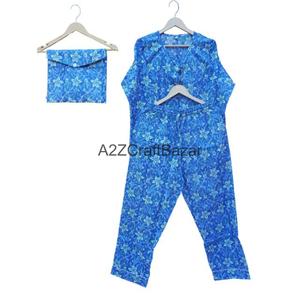 ชุดนอนฤดูหนาวผ้าฝ้าย 100% สำหรับผู้หญิง ลายดอกไม้ เซ็กซี่ โรแมนติก หรูหรา เอวยางยืด แขนสามส่วน แห้งเร็ว นุ่มสบาย - Product Image 5