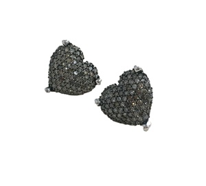 Pendientes de Diamantes Naturales de Corte Corazón Marrón de 1.39 Quilates en Plata de Ley 925 para Mujer - Regalo Moderno para Aniversario de Bodas - Product Image 1