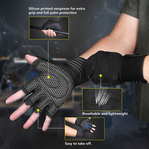 Nouveauté : Gants de fitness pour hommes, antidérapants, résistants à l'usure, avec fermeture velcro, équipement de protection des mains, gants de fitness personnalisés - Product Image 2