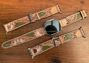 Nueva correa de reloj de cuero mecanizada a mano para mujer, correas de reloj inteligente de cuero genuino cosidas a mano, muñequeras de reloj duraderas de alta calidad - Product Image 4