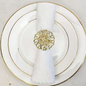 Ensemble d'anneaux de serviette élégants pour la décoration de table, vaisselle de luxe pour les mariages et les fêtes - Product Image 3