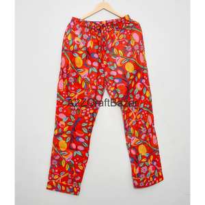 Conjunto de Pijama de 2 Piezas para Mujer, Hecho a Mano, de Lujo, Vintage, Floral, Otoñal, 100% Algodón, Suave y Liso, Top y Pantalones para Dormir - Product Image 2