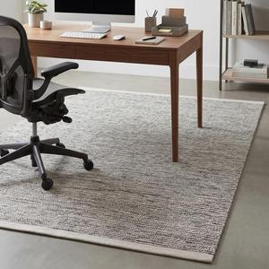 Tapis de luxe classique gris uni en laine nouée à la main, design texturé minimaliste, motif floral, pour salon et chambre à coucher - Product Image 2