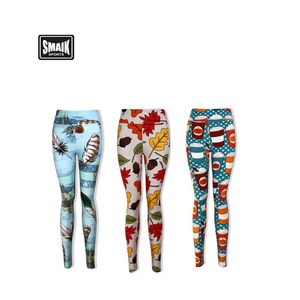 Leggings de yoga pour femmes personnalisés 84% RPET 16% Spandex respirant taille moyenne Leggings grande taille - Product Image 6