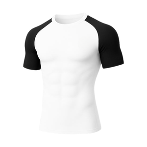 T-shirts de compression sans couture personnalisés avec logo pour le sport et la gym, à séchage rapide, en gros - Product Image 2