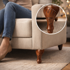 Wholesale Handcrafted Solid Wood <b>Sofa</b> <b>Legs</b> Carved Vintage Furniture <b>Replacement</b> Feet Hardware Kit Heavy Duty Easy Installation - Product Image 5