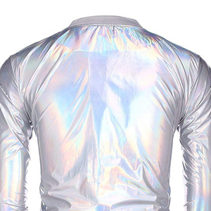 Vestes d'extérieur en satin de soie pour hommes, design OEM ODM, design unique, haute durabilité, manches longues, style bomber, veste en satin pour hommes - Product Image 5