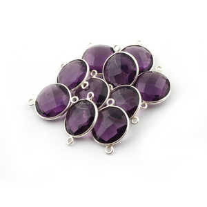 Améthyste pierres précieuses connecteurs: trouver des bijoux - Product Image 1