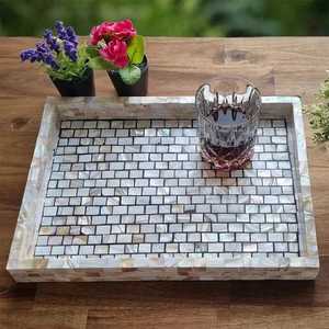 กล่องอะคริลิคใส่ผลไม้แห้งหรูหราสำหรับบ้านโรงแรมร้านอาหารอาหรับไม้มุกแม่เสิร์ฟดอกไม้แบบมินิมอล - Product Image 2