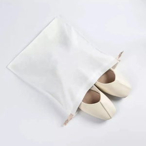 Wholesale Reusable Organic Cotton Drawstring Packing <b>Bag</b> for Shoes and Boots - Product Image 3