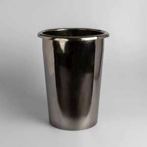 Skies Trader Gold Brass Metal Wastebin <b>Swing</b> Lid Top <b>Round</b> Trash Can Hotel Office Room Waste Paper Basket Storage Bucket - Product Image 4