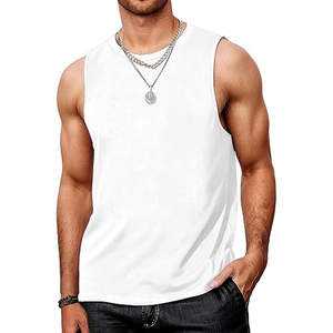 Débardeur Homme 100% Coton Sans Manches pour la Gym, Gilet Uni Personnalisable avec Logo, Vêtement de Fitness d'Été, Vente en Gros - Product Image 4