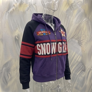 Sweat-shirt à capuche pour homme Snowgrace, violet, avec impression pailletée et logo en strass, streetwear, coupe classique, vêtements d'hiver - Product Image 2