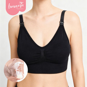 Sujetador de lactancia inalámbrico sin costuras para mujer, manos libres, para extraer leche materna - Product Image 1