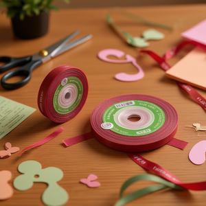 Nastro in garza Ilan 1 cm 35 iarde colore granato per artigianato e decorazioni - Product Image 3