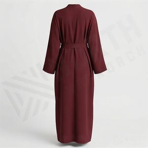 Abaya de luxe pour femme, foulard islamique, ligne de mode, haute qualité, vêtements de fête musulmans, polyester, imprimé, tenue modeste - Product Image 2