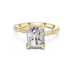 Anillo de Compromiso Aries Jewel con Diamante de Laboratorio de Corte Radiante de 2.5 CT, E VS1, Oro Amarillo de 14K, Certificado IGI, para Bodas y Aniversarios - Product Image 1