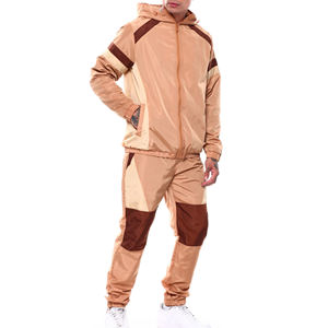 Ensemble de survêtement coupe-vent pour homme en polyester et nylon, veste et pantalon, vêtements de sport d'extérieur respirants, fermeture éclair, fournisseur de survêtements - Product Image 2