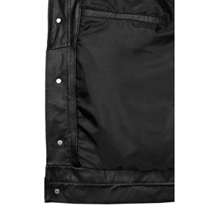 Custom Men's Trucker Real Cowhide Buff <b>Leather</b> Waistcoat Western Vest Classic <b>Sleeveless</b> <b>Jacket</b> OEM/ODM Wholesale Manufacturer - Product Image 5