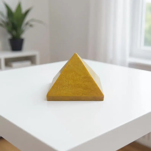 Wholesale 30-35mm Pyramid Muntaha Agate Handmade Natural Stone Bulk Reiki Crystals Yellow Jasper Premium Quality Khambhat - Product Image 1