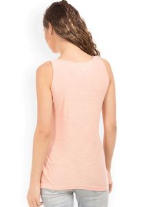 Women's Pink Knitted Tank <b>Top</b> O-Neck Printed <b>Union</b> <b>Jack</b> Pattern Regular Length England Style - Product Image 2