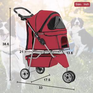 Carrito plegable para mascotas con sistema de bloqueo seguro, protección contra la lluvia y múltiples aberturas de malla, diseño personalizado, para el camping, para uso en exteriores - Product Image 4