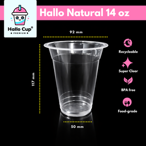 Vaso redondo desechable de plástico de 14 oz, de pared simple, hecho de material PP - Product Image 3