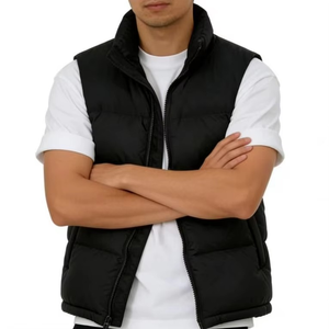 Chaleco de Invierno para Hombre, Diseño Original, Ligero, Acolchado, con Capucha, Estilo Patchwork, con Logotipo Personalizado - Product Image 5