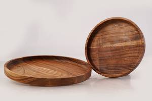 Modern Acacia Wooden Engraved Eco-Friendly Stocked Disposable Serving Dish Customized Design for Party Home <b>Restaurant</b> <b>Decor</b> - Product Image 4
