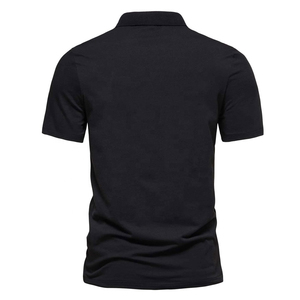 Chemise d'entreprise de haute qualité en coton pour homme avec logo personnalisé imprimé numériquement sur le devant, respirante, décontractée, pour le golf - Product Image 4