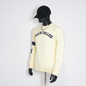 Sweat-shirt ras du cou Fear Of College pour homme, coupe classique, en coton tricoté, décontracté, pour l'automne, avec imprimé lettres sur le devant - Product Image 3