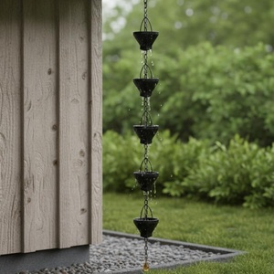 Chaîne de drainage de toit moderne et élégante en cuivre rouge, style chinois, pour villa, usage extérieur, revêtement poudré, personnalisable - Product Image 2