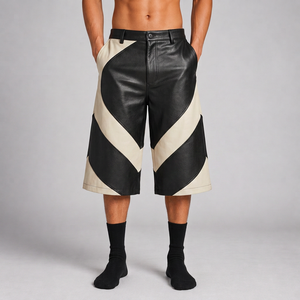 Pantalones Cortos de Cuero Oversize de 450 GSM al por Mayor, Estilo Baggy, para Propietarios de Boutiques, Personalizados - Product Image 6