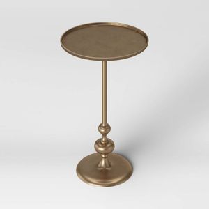 Premium Metal Drink <b>Table</b> For Bedroom Lounge Setup With <b>Minimalist</b> Finish And Functional Round Top - Product Image 1