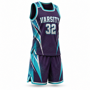Conjunto de Uniforme de Baloncesto Personalizado, Jersey y Pantalones Cortos Sublimados, Cuello Cuadrado, Ropa Deportiva para Equipos - Product Image 3
