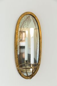 Grand European Venetian Baroque Luxury Wall <b>Sconce</b> Ornate Decorative Wall <b>Light</b> with Elaborate Mirror Detailing, Premium Brass F - Product Image 1