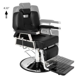 HZ8706 Sollevatore Idraulico Professionale Portatile per Grandi Sedie da Barbiere Nere - Product Image 1