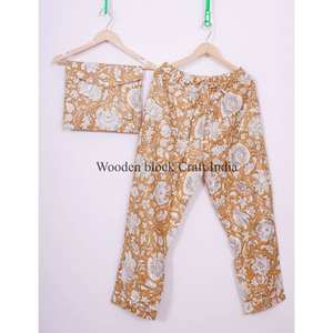 Ensemble de pyjama pour femmes fait main, imprimé floral d'hiver, 100% coton, taille élastique douce, manches longues, cadeau pour demoiselle d'honneur - Product Image 4