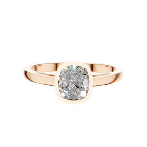 Anillo de Plata de Ley 925 con Baño de Rodio y Moissanita, Corte Brillante, Engaste en Bisel, para Mujer, Regalo de Boda - Product Image 5