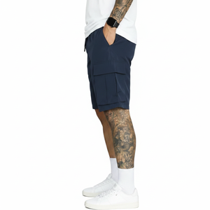 Shorts décontractés pour homme, shorts cargo de plage, demi-pantalons légers, personnalisés, à séchage rapide, écologiques, avec cordon de serrage - Product Image 2