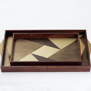 Plateau de service en MDF imprimé de qualité supérieure pour la maison, 9 pouces, plateau en MDF de qualité supérieure pour servir des aliments, des boissons, du thé, plateau décoratif élégant - Product Image 4