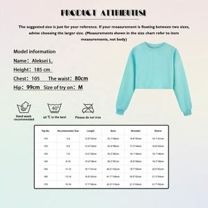 Sudadera recortada de moda para niñas de 3 a 16 años, Top corto informal para deportes, correr, trotar, viajes de fin de semana, actividades <span class=keywords><strong>al</strong></span> aire libre - Product Image 6