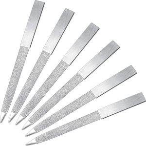 6 limes à ongles en diamant, polissoir en métal inoxydable, 5 pouces - Product Image 1
