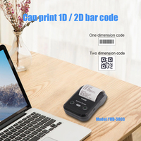 Imprimante thermique de reçus mini 58 mm avec garantie de deux ans, USB BT portable, imprimante de tickets mobile, compatible avec Android/IOS/Windows